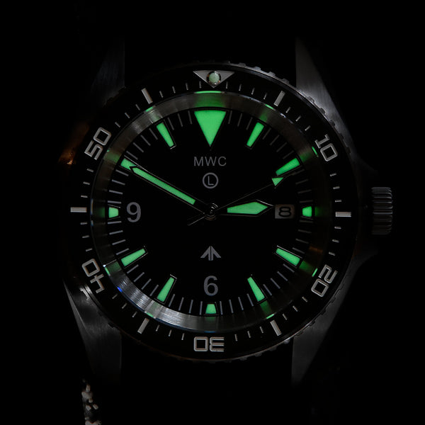 MWC Heavy Duty 300m Military Divers Watch in PVD Steel Case with Sapphire Crystal and Ceramic Bezel (Quartz)