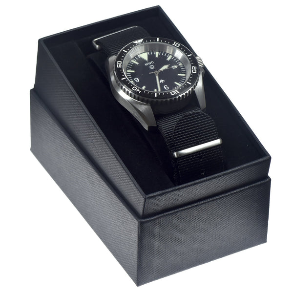 MWC Military Divers Watch in Stainless Steel Case with Sapphire Crystal, Ceramic Bezel and Solid Fixed Strap Bars (Quartz)