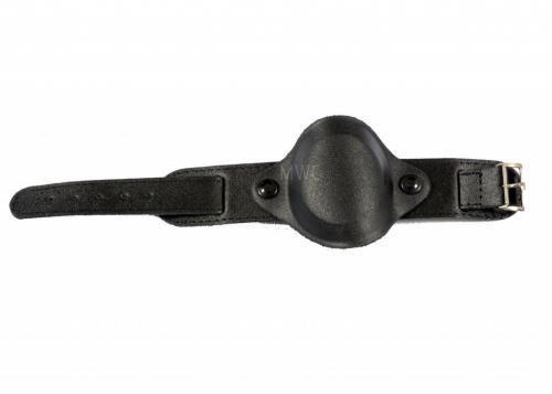20mm Black 1950s Pattern Leather Military Watch Strap with Protective Face Cover - SAVE 70% SURPLUS STOCK REDUCED TO CLEAR