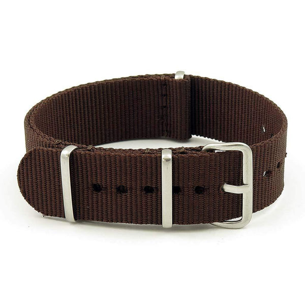 18mm “Dark Brown" NATO Military Watch Strap