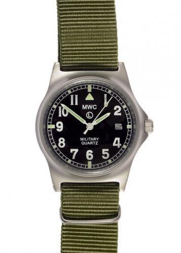MWC G10 LM Stainless Steel Military Watch (Olive Strap) - Ex Demo Watch from a Trade Show