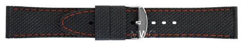 MWC 20mm Silicone Watch Strap with Orange Stitching