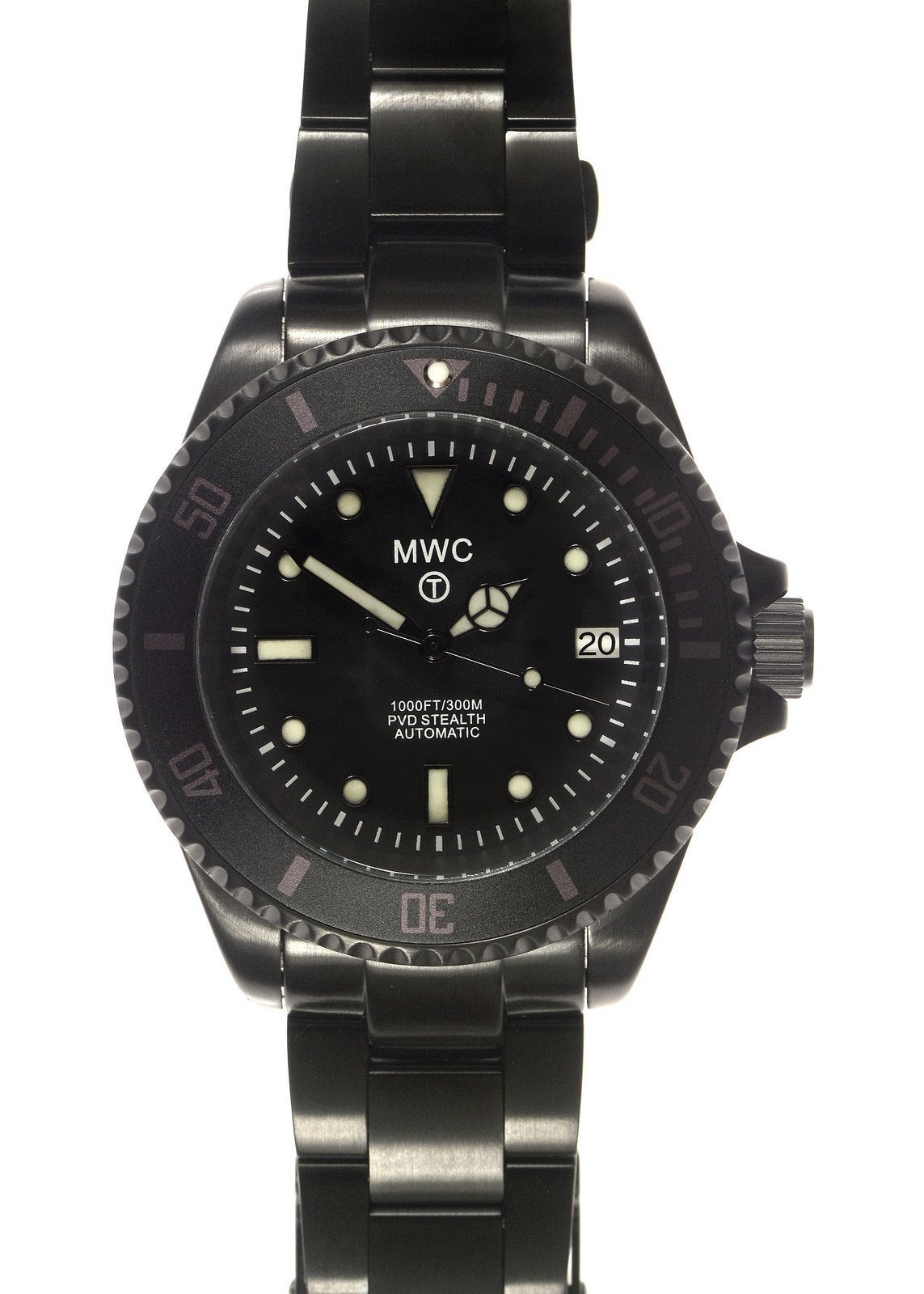 MWC 24 Jewel 300m Automatic Divers Watch on a PVD Bracelet (Shop Soiled Packaging from a Trade Show)