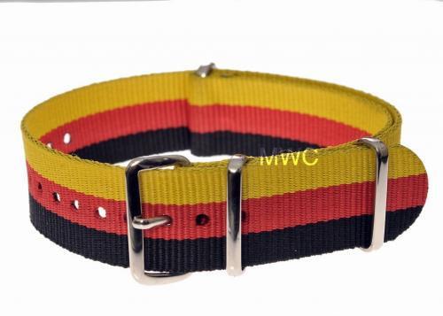 20mm German "Bund" NATO Military Watch Strap